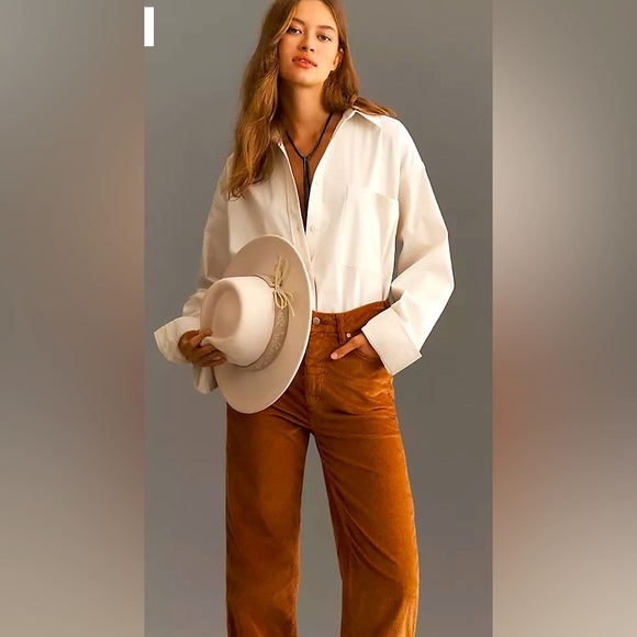 Pilcro Pants - NWT The Scotty Cuffed High-Rise Straight-Leg Jeans by Pilcro, sz 30